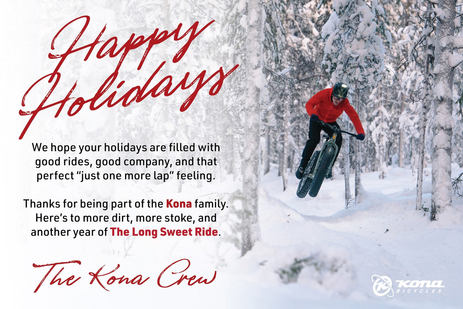 Happy Holidays from the Kona Crew
